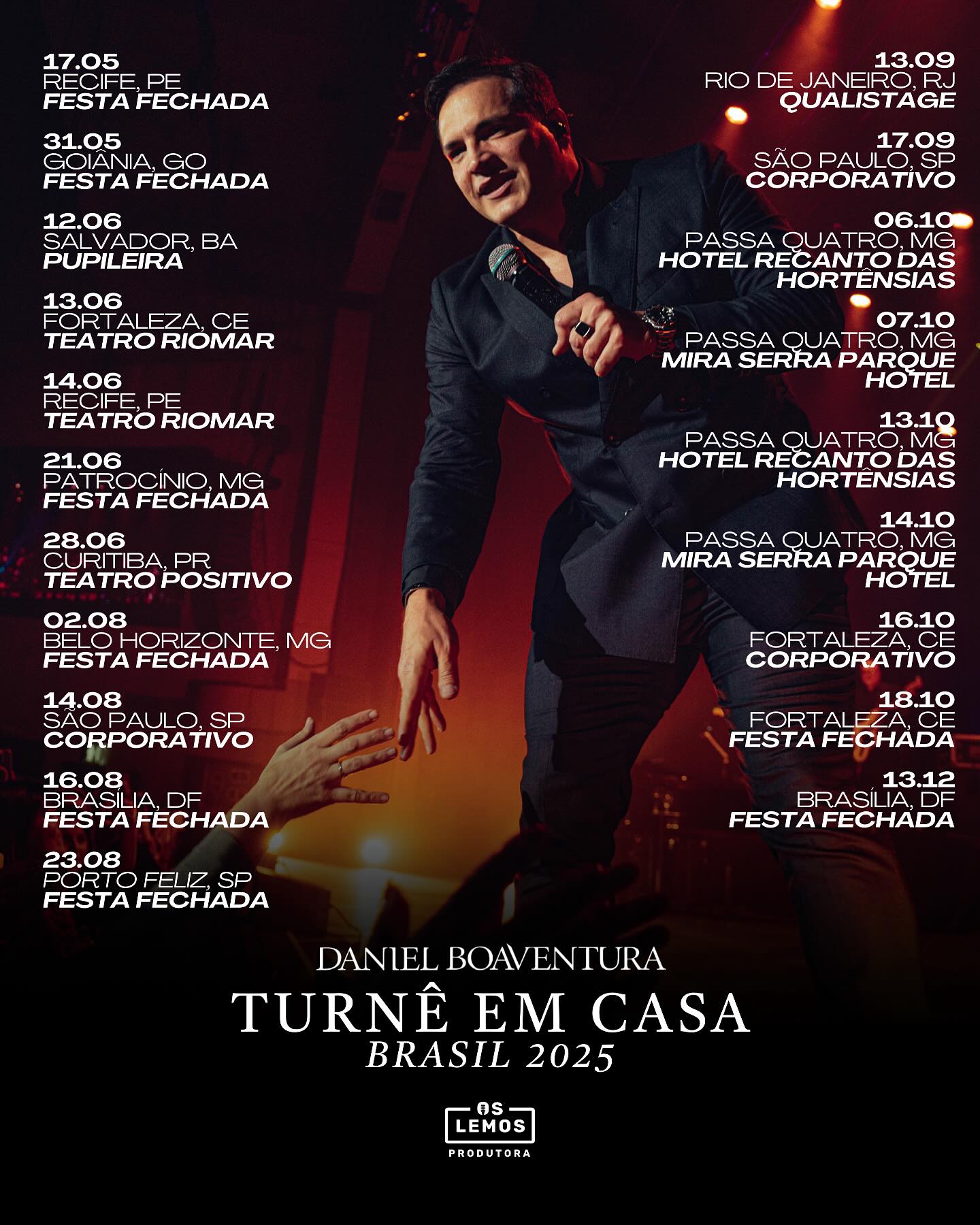 Daniel Boaventura Em Casa Tour Poster 2025